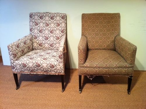 fig 1. A pair of Edwardian armchairs c 1910