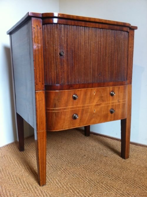 A George 111 Faded Mahogany Bedside Cupboard C1790