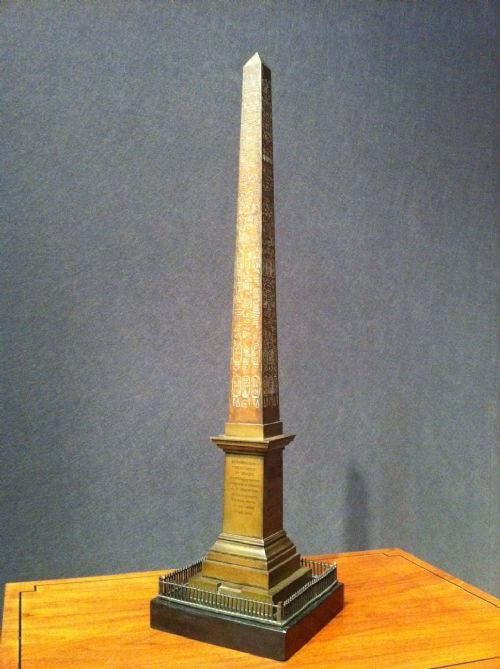 A Louis Philippe Bronze and Marble Grand Tour Obelisk Dated 1836