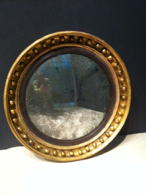 A Regency Gilt Convex Mirror C1820