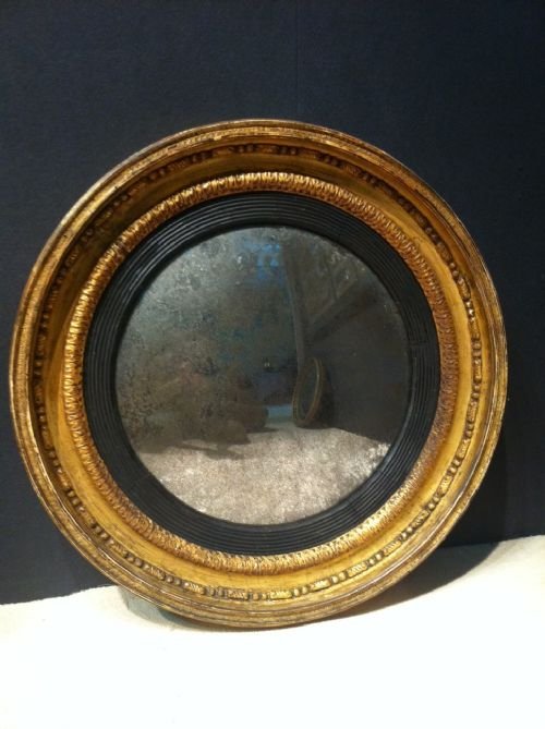 A Large George 111 Gilt Convex Mirror C 1810