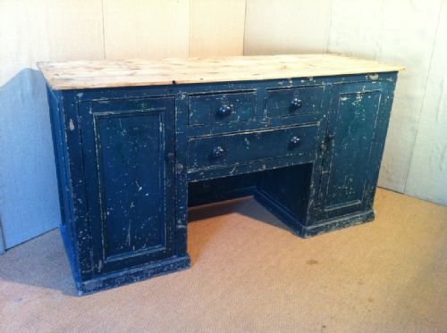A Large Victorian Painted Pine Dresser C 1880