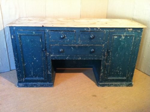 fig 1. A large Victorian painted pine dresser c 1880