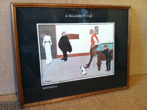 fig 1. A set of four Edwardian billiard table prints C1910