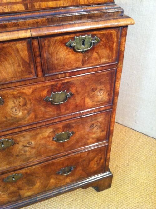 fig 1. A George 1 walnut cabinet on chest C1725
