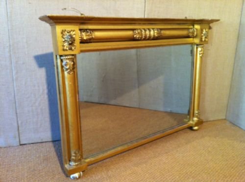A William 1v Gilt Wood Overmantel Mirror C1835 .
