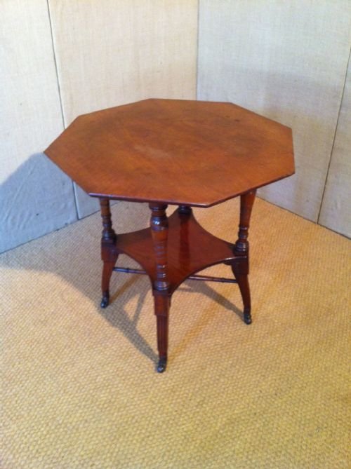 An Aesthetic Movement Walnut Octagonal Table C1880