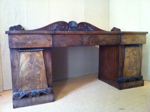 A Fine George IV Mahogany Pedestal Side Board C1825