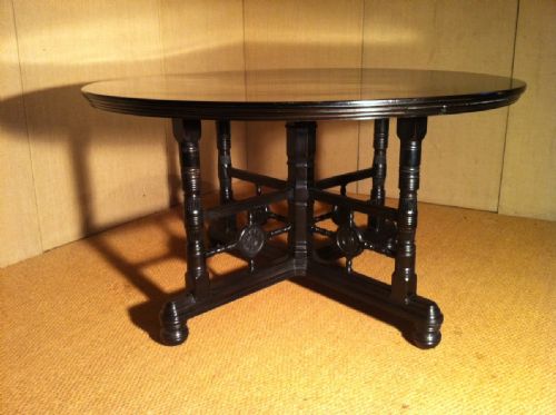 An Aesthetic Movement Ebonised Centre Table C1880