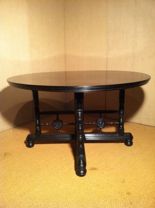 fig 1. An Aesthetic movement ebonised centre table c1880