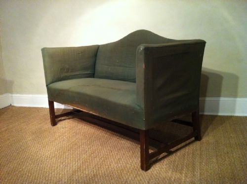 A Small Edwardian Camel Back 2 Seater Sofa C1910