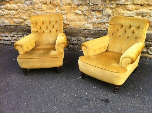 A Large Pair of Victorian Library Chairs C1880