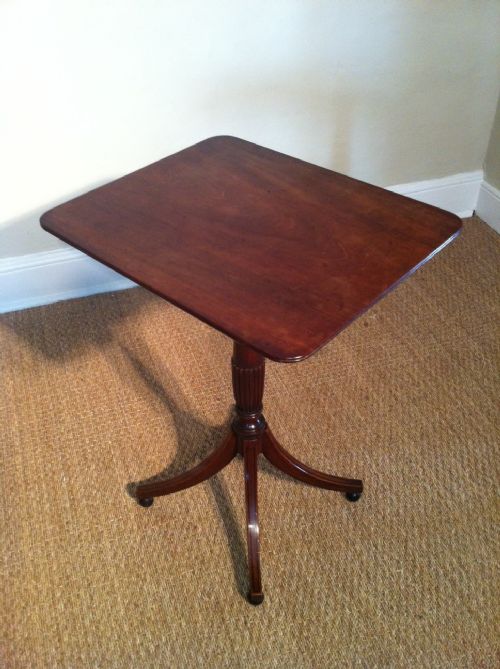 fig 1. A Sheraton period mahogany lamp table c 1790