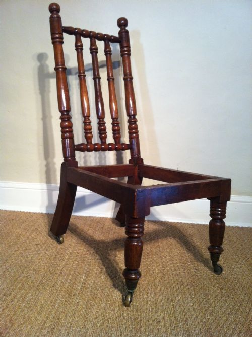 An Unusual Victorian Bobbin Turned Side Chair C 1850