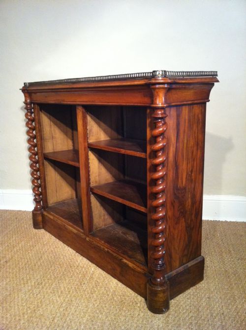 A Victorian Walnut Open Bookcase C1860