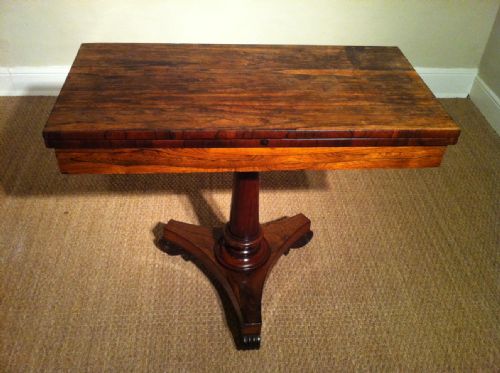 fig 1. A William IV rosewood card table c1835