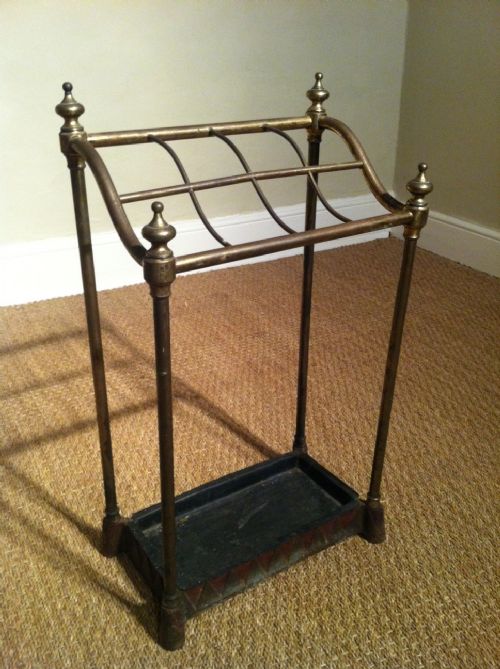 A Victorian Brass Stickstand C1880