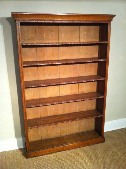A Victorian Oak Open Library Bookcase C 1880