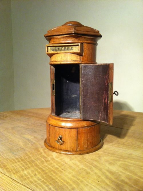 fig 1. A Victorian Country House oak postbox c 1870