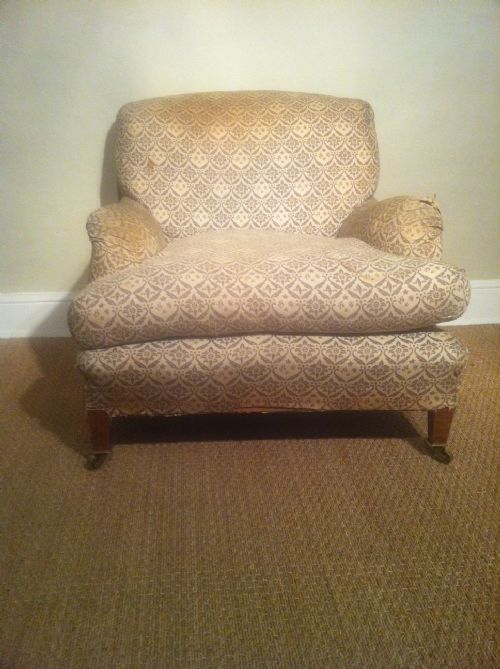 fig 1. An enormous Howard and Son Iver armchair c 1910