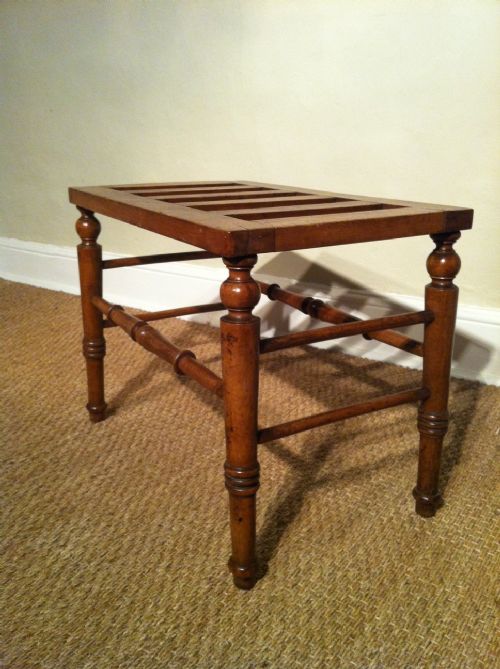 A Victorian Walnut Luggage Stand C1880