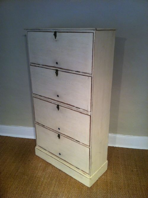 fig 1. A mid 19th c painted pine estate cabinet