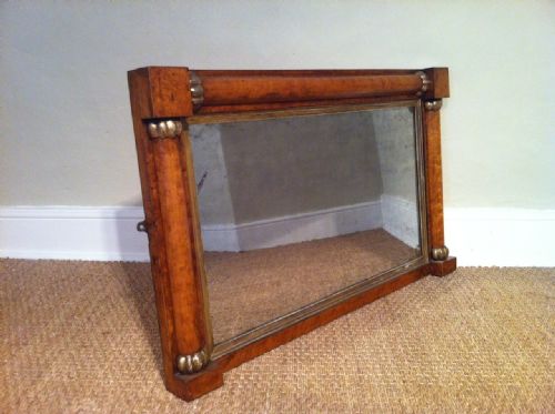 A Late Regency Maple and Gilt Overmantel Mirror C 1830