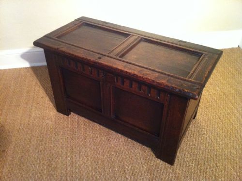 A Small Charles 11 Oak Coffer C 1660