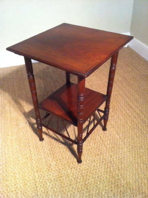 An Aesthetic Movement Walnut 2 Tier Table Designed by E W Godwin C 1880