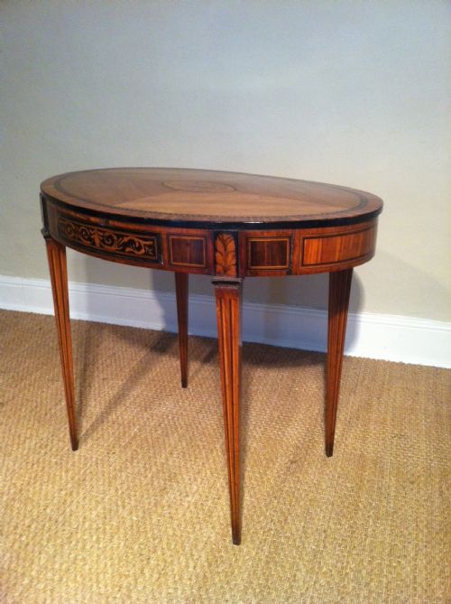 A Late 18th North Italian Marquetry Oval Table C 1790