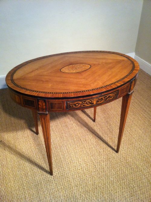 fig 1. A late 18th North Italian marquetry oval table c 1790