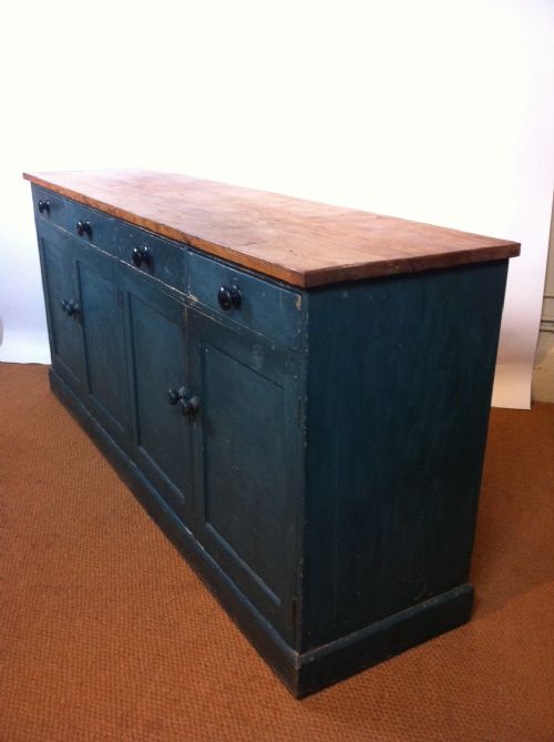 A Large Late Victorian Painted Pine Dresser Base C 1890