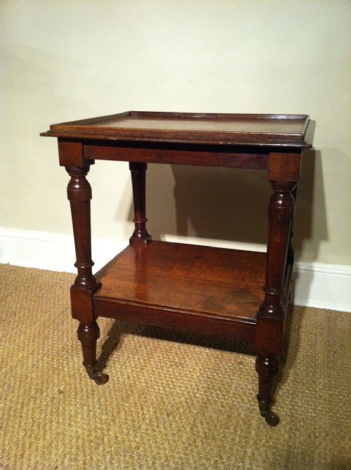 A Victorian Oak 2 Tier Table C 1880