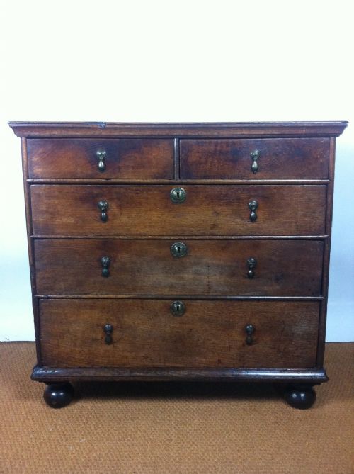 A William and Mary Oak Chest of Drawers C 1690