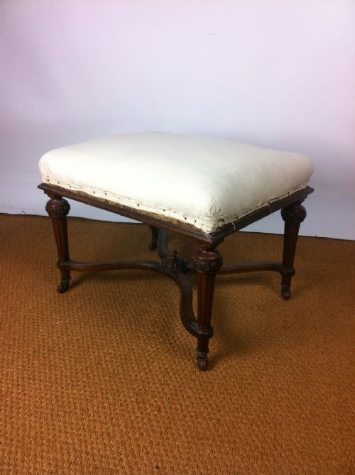 A Victorian Walnut Stool C 1880