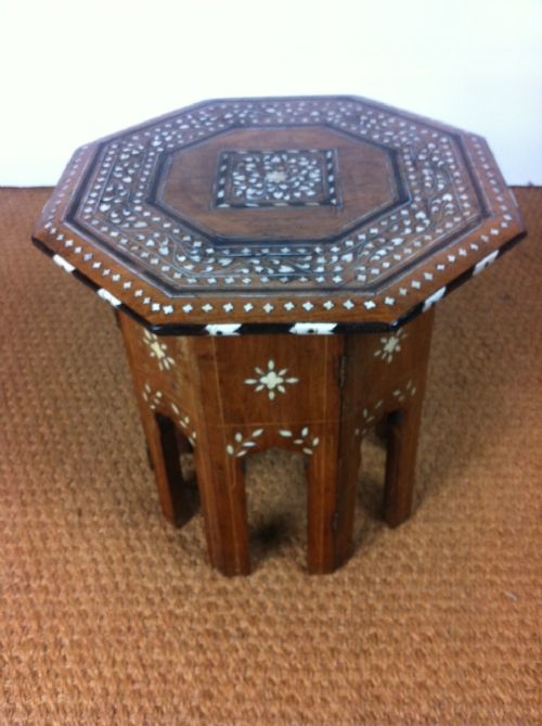 A Small Hoshiapur Bone Inlaid Table C 1890