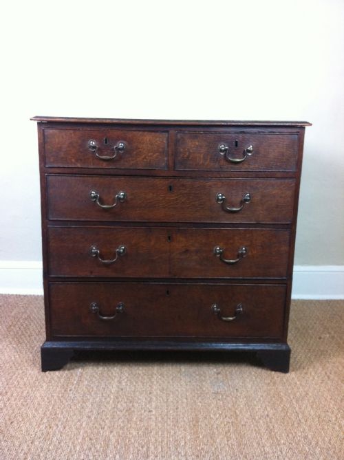 A Small Georgian Oak Chest of Drawers C 1780