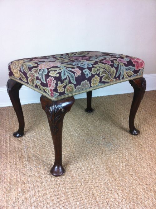 An Early George 111 Mahogany Cabriole Leg Stool C1760