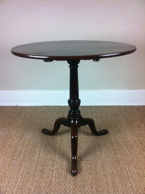 fig 1. An early George 111 mahogany tripod table c 1770