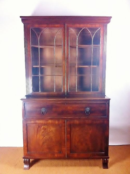 A Regency Mahogany Secretaire Bookcase C 1820