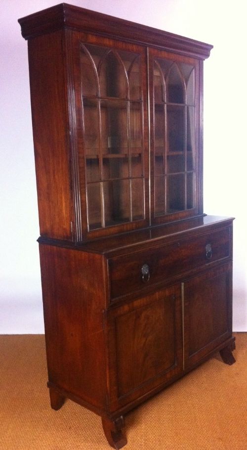 fig 1. A Regency mahogany secretaire bookcase c 1820