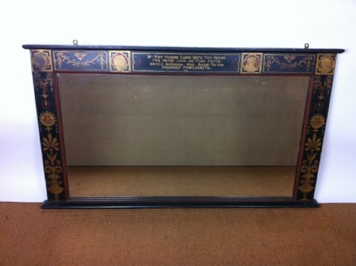 An Arts and Crafts Painted Overmantel Mirror Attributed to Aymer Vallance C 1890