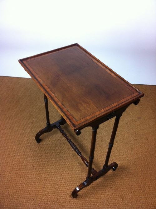 A Regency Mahogany and Satinwood Lamp Table C 1820