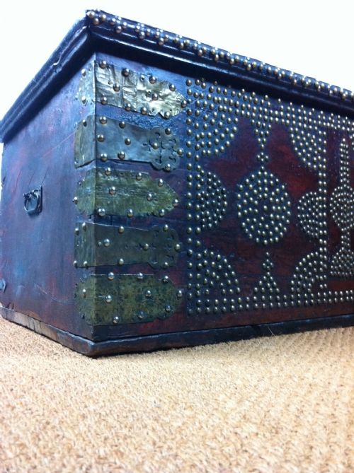 fig 1. A Zanzibar shisham wood and brass coffer c1880