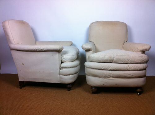 fig 1. A pair of late Victorian armchairs c 1900