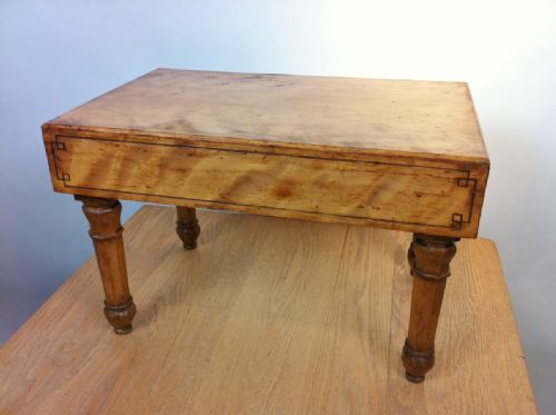 fig 1. A Victorian satinbirch bidet stool c 1870