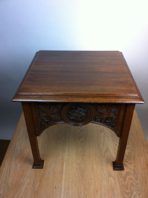 fig 1. An Arts and Crafts oak low table c 1895
