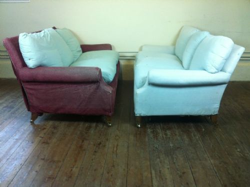 fig 1. A pair of Edwardian Country House sofas c 1910