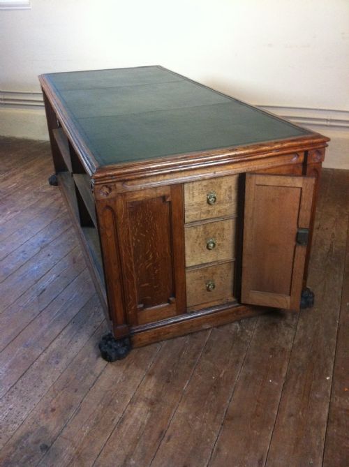 fig 1. An early Victorian Gothic library cabinet bookcase c 1850