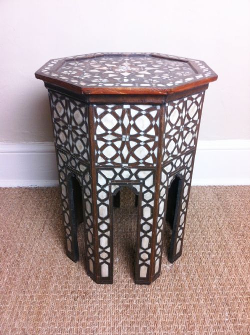 A Cairene Mother of Pearl Inlaid Table C 1890